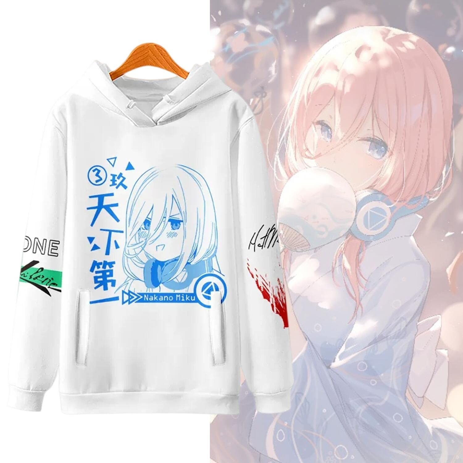 Amazon | 五等分の花嫁 パーカー 長袖 中野三玖 中野一花 中野四葉